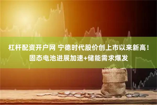 杠杆配资开户网 宁德时代股价创上市以来新高！固态电池进展加速+储能需求爆发